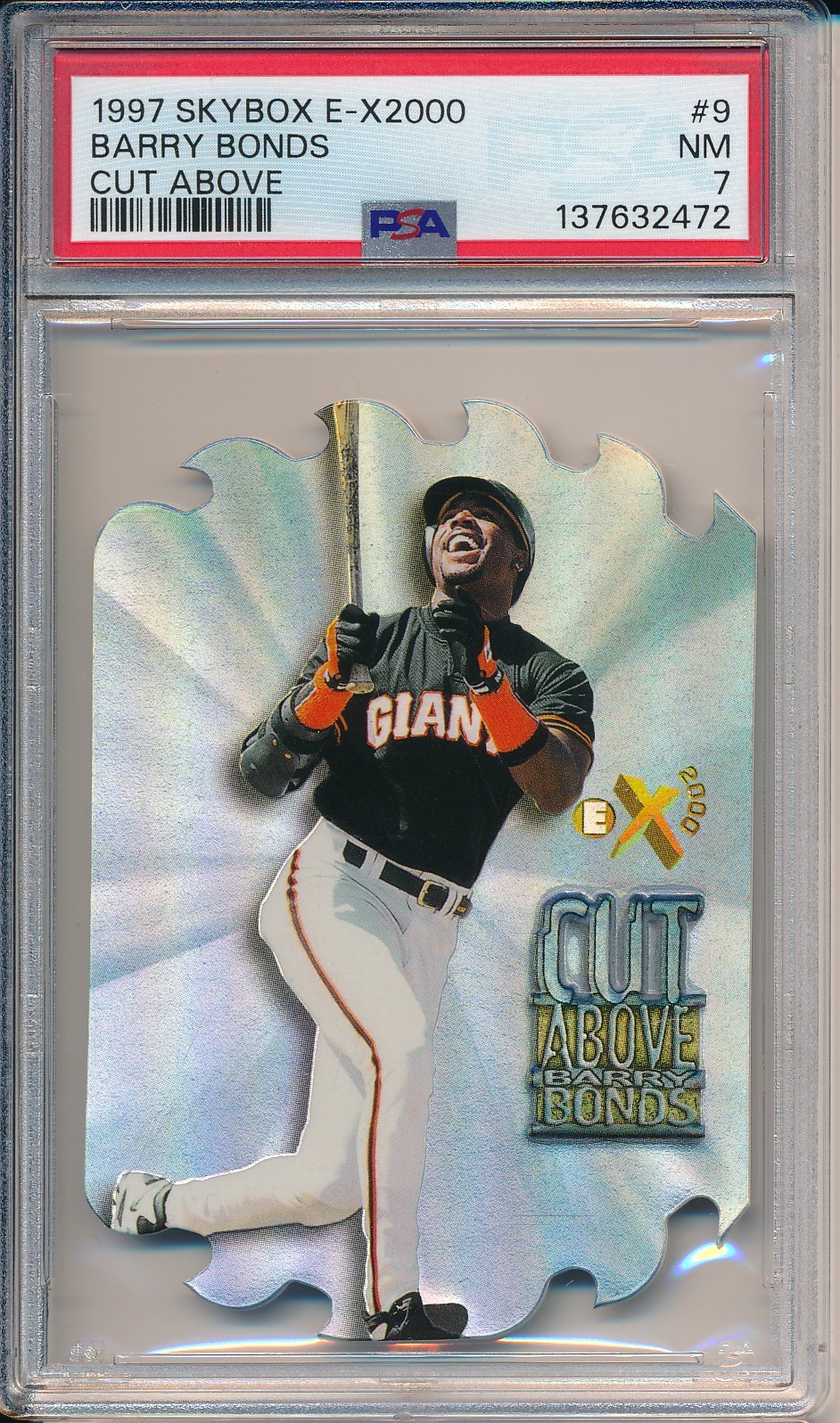 1997 SkyBox E-X2000 #9 Barry Bonds A-Cut-Above PSA 7