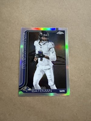 2025 Topps Chrome NFL Lightboard Team Logo Refractor Rashod Bateman SSP - Ravens