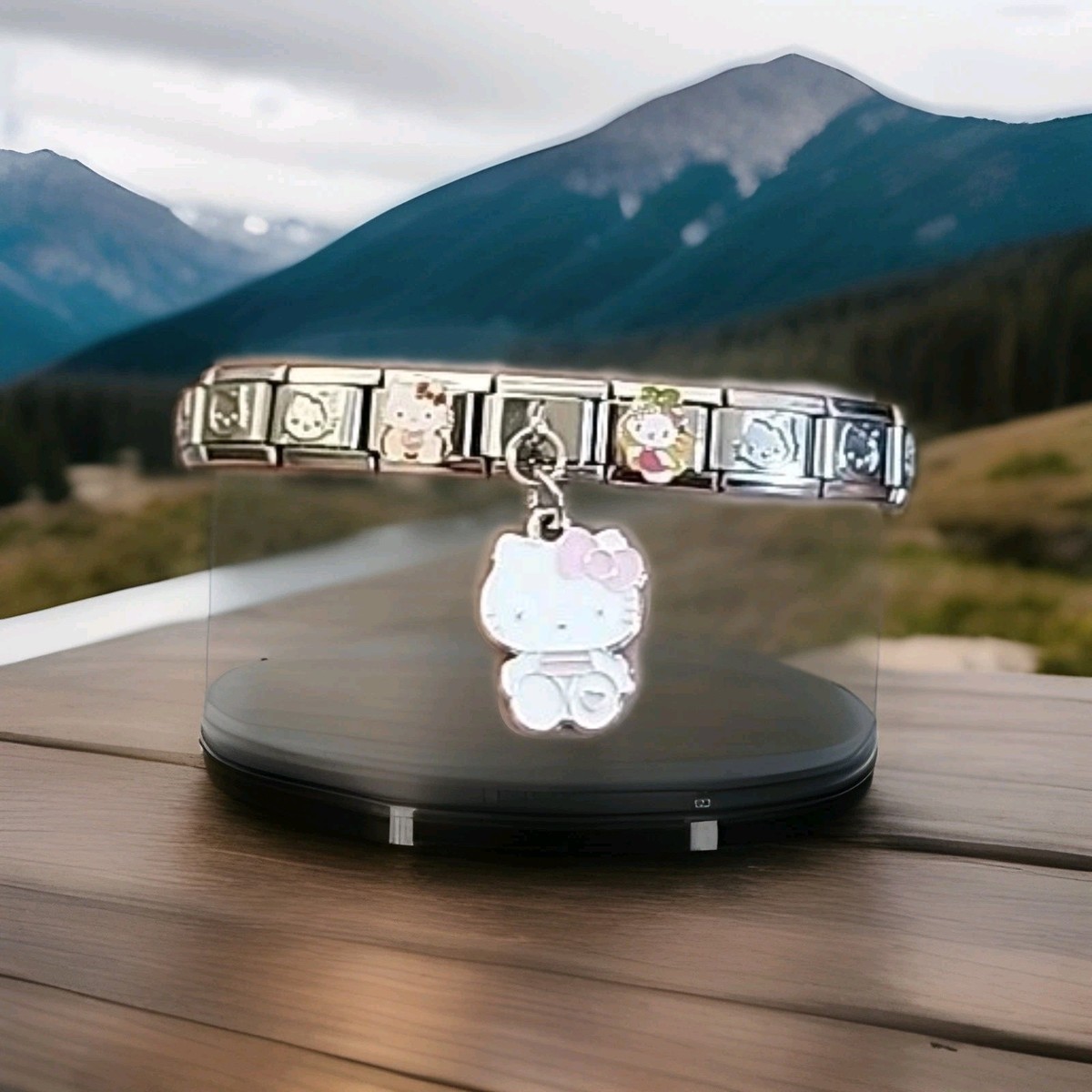 Hello Kitty Italian Charm Bracelet 18 Links 9MM Stainless Steel | eBay