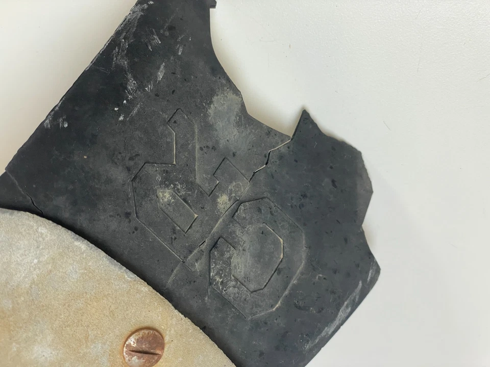 Honda CR125M Elsinore 1975 guardabarros delantero OEM 1974 HM360 con guardabarros agrietado Foto 2 de 4