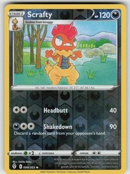 Scrafty 099/203 Reverse Holo Evolving Skies