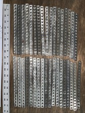 35 Vintage Used ERECTOR Set 17 Hole FLAT GIRDERS - A.C. GILBERT TOYS Parts