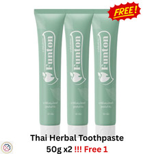Thai Herbal Toothpaste Funton Remove Bad Breath Reduce tooth sensitivity 50g. x3