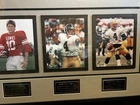 Brett Favre Triple 38x18 Framed Autographed Signed Photo Packers Vikings Jets