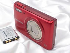 Mint OLYMPUS STYLUS VG-180 16.0MP Compact Digital Camera Red w/Battery Charger