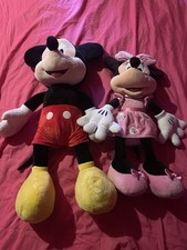 Mickey 36” Minnie 28” Jumbo XL Genuine Disney Plush Soft Toys Pair