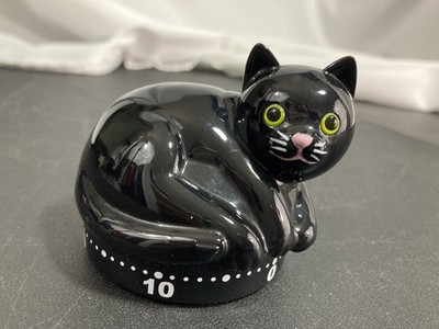 Cute Black Cat Kitchen / Egg Timer 60 minutes Max. Kitty