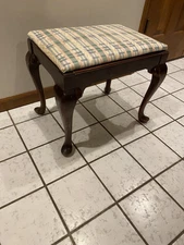 Ethan Allen Kling Colonial Vintage Mahogany Queen Anne Georgian Court Bench