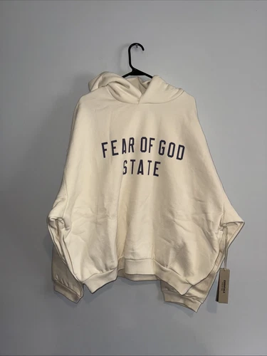 Felpa con cappuccio nuova con etichette FW24 Fear Of God State Fleece "Shell" 100% AUTENTICA taglia XXL
