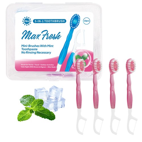5 in 1 Mini Toothbrush & Floss & Tongue Scraper & Toothpick Set - Picture 16 of 21
