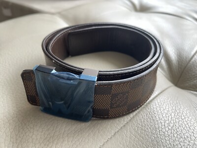 Louis Vuitton LV INITIALES Damier Ebene Belt M9807 for sale Louis Vuitton LV INITIALES Damier Ebene Belt M9807 for sale