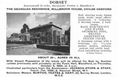1950 Millbrook Haus Kind Okeford Dorset zu verkaufen mit 20 Acres