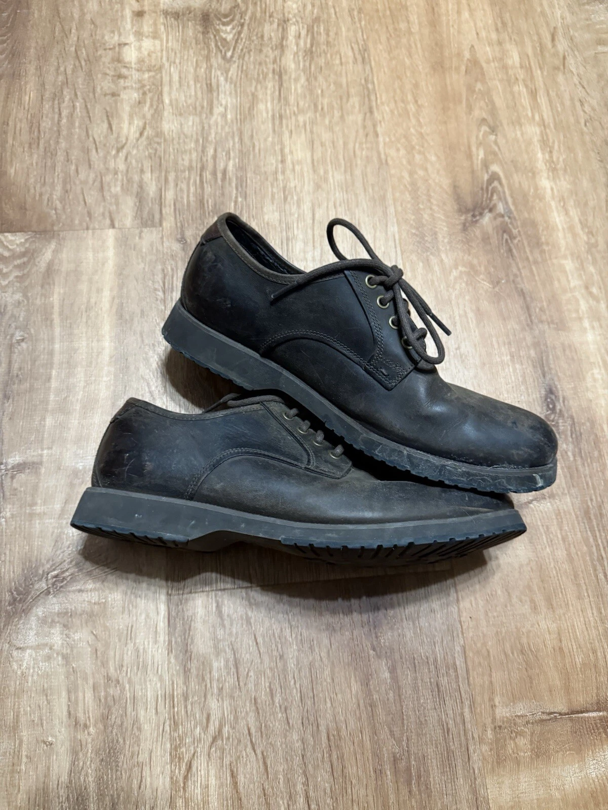 Scarpe uomo UGG in pelle marrone taglia 11 punta a cappuccio stringate Oxford