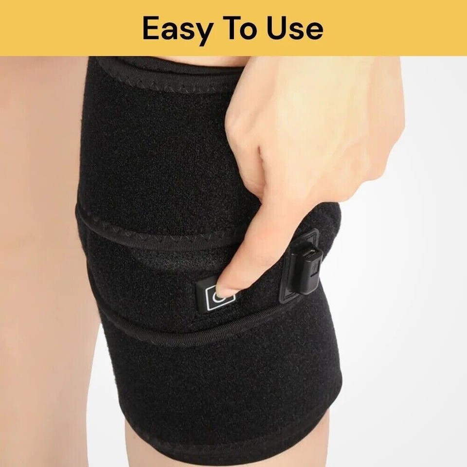 Electric Knee Massager Heat Pad Heating Warm Brace Wrap Heated Joint