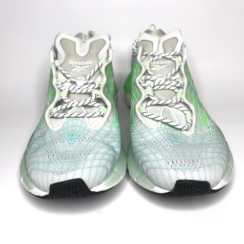 Reebok Zig Kinetica II Sneakers Women's 10 Neon Mint White Gray FX9406 - Picture 5 of 13