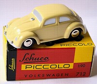 Vw Volkswagen KäFer Beetle 1960 ´Er Creme 1:90 Schuco Piccolo 01261