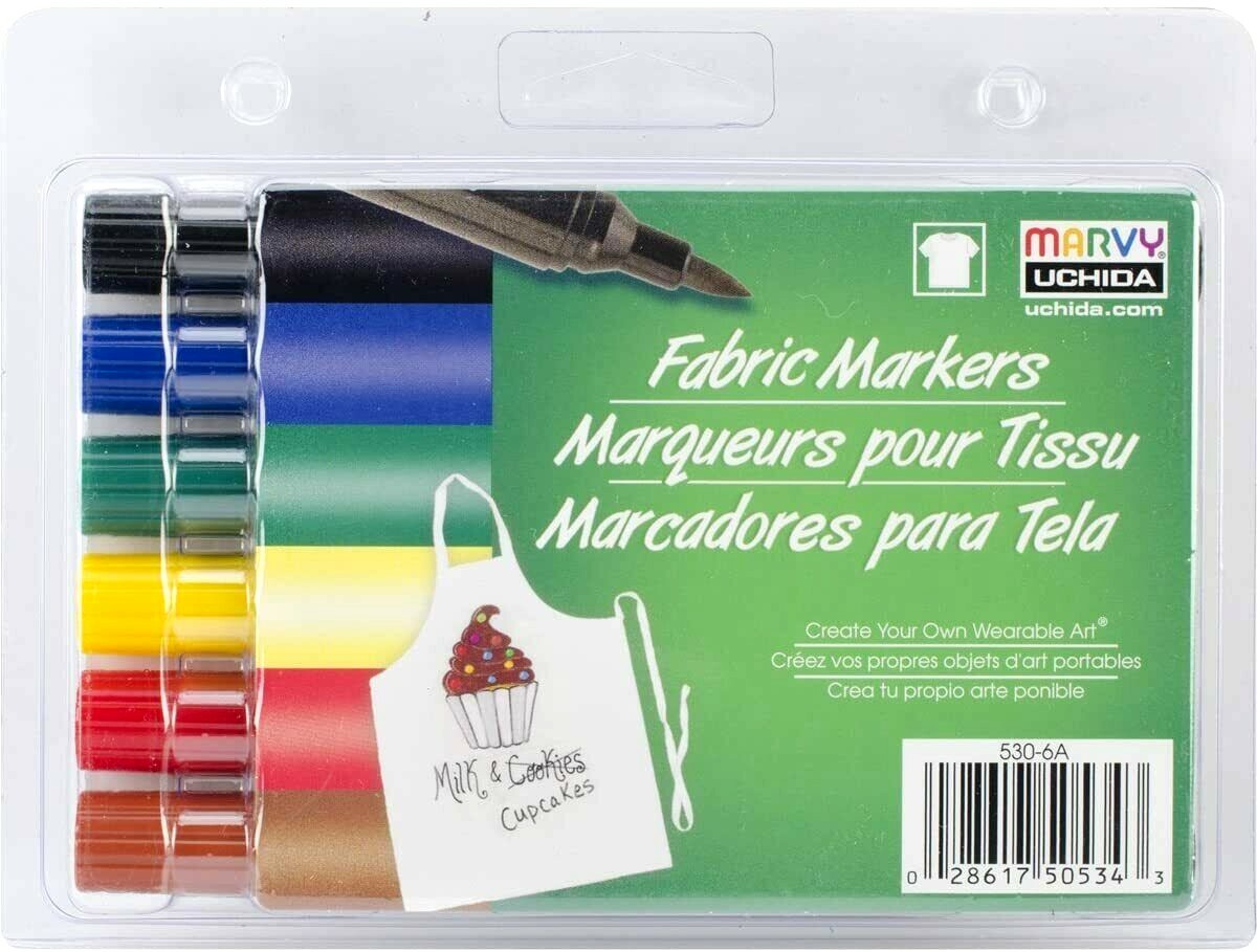Fabric Markers Marvy Uchida PRIMARY FINE TIP 530-6A