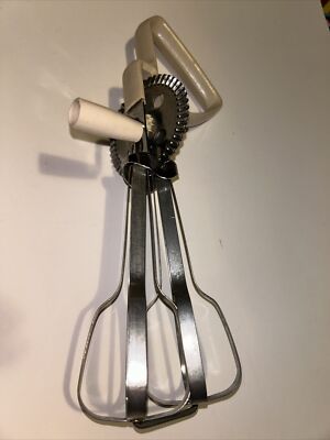 Vintage Collectible 1950's Ekco Manual Hand Mixer Egg Beater, Made in USA