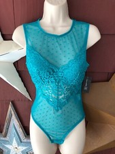 Inc International Concepts Bodysuit Tropical Green Size S