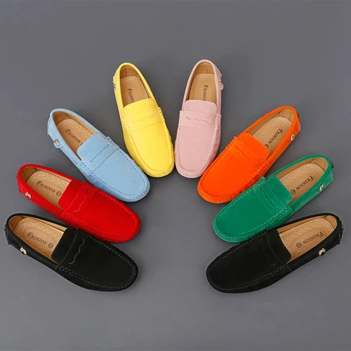 Loafers Women Boys Driving Shoes Moccasins Flats Designer Mens Loafers Pink - Bild 22 von 37