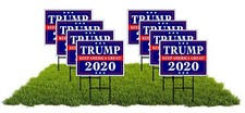 8 Pack Trump KEEP AMERICA GREAT 2020 POLITICAL Yard Sign ROAD SIGN with stands