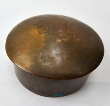 WW1 Trench Art Brass Lidded Tobacco Pot