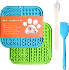 Lick Mats for Dogs Cats - 2 Pack Licking Pad with Suction Cups for Dog Anxiety