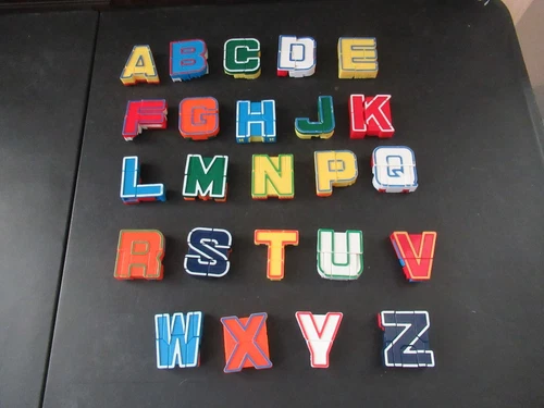Vintage ALPHA BOTS Alphabet Transformer Letter Robots Lot OF 24
