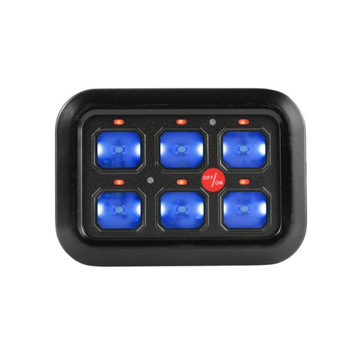 Kit de sistema de relé de circuito de conmutación de panel de control de encendido/apagado de 6 velocidades AUXBEAM azul - Imagen 11 de 12