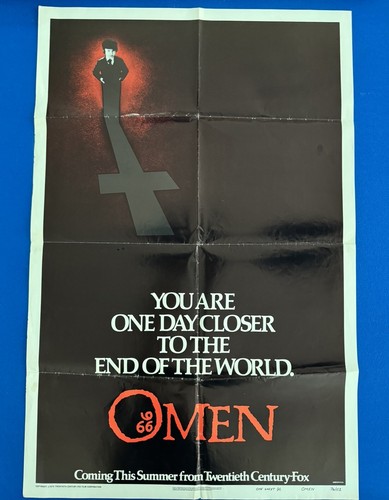 IL PRESAGIO 27”x41” 1 foglio POSTER FILM ORIGINALE DAMIEN HORROR SPAVENTOSO DIAVOLO 1976 - Foto 2 di 21