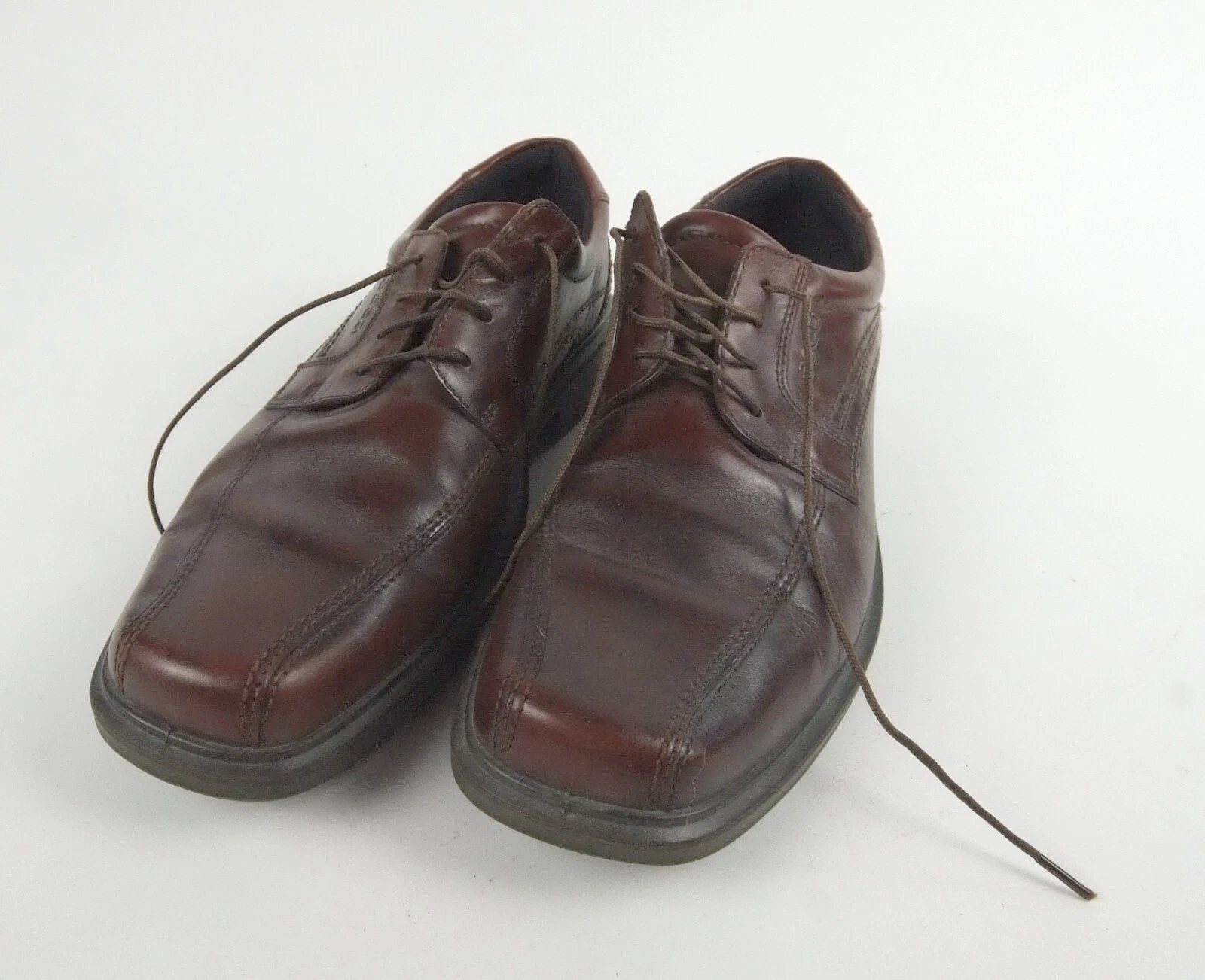 Scarpe eleganti stringate ECCO Oxford uomo EU 45 US 11 5 pelle marrone usate.