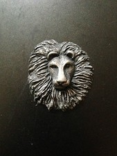 Lion Head pewter effect animal 3D magnet ideal for fridge,filing cabinets etc