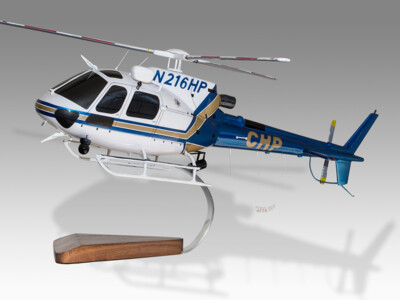 Eurocopter AS-350B-3 Ecureuil California Highway Patrol Wood Helicopter Model