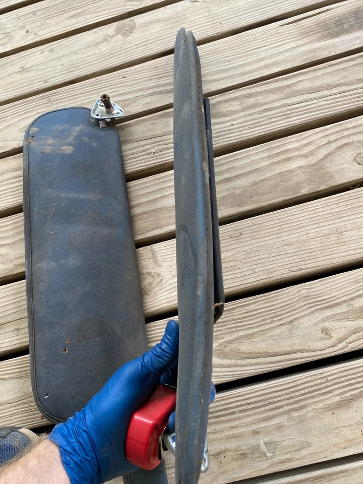 1974 Ford Country Squire sun visor visors set pair with brackets ROUGH SHAPE - Imagem 4 de 4