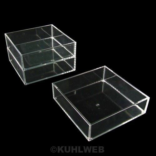 3 x Organizer Bowl Box for Bathroom Home Office Lab Stackable Acrylic NEW (H1283) - Picture 1 of 1