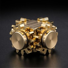 Premium Brass Gear Linkage Fidget Spinner EDC Bearing Gyro Pocket Desk Toy Gift