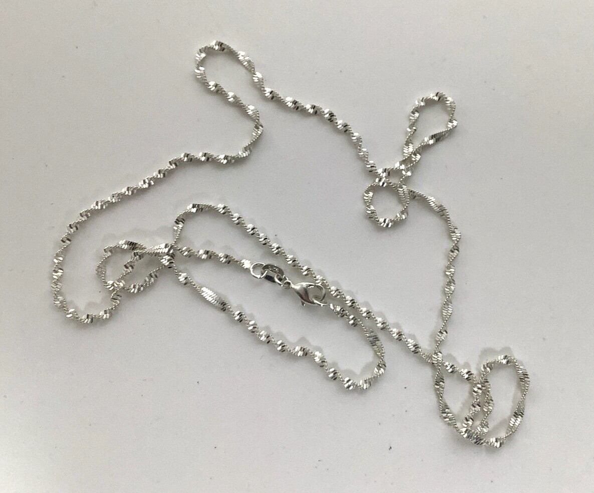 925 Sterling Solid Silver Twisted Rope Chain Neck… - image 4