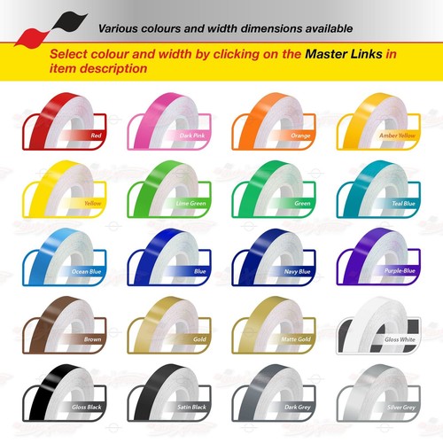 CARBON FIBER BLACK 3/4" 19mm PIN STRIPE Car Striping TAPE Decal Vinyl Sticker - Bild 5 von 12