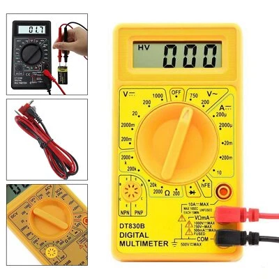 DT-830B Digital LCD Multimeter Voltmeter Amperemeter Ohmmeter AC/DC Tester Meter