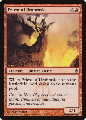 Priest of Urabrask 1x MtG New Phyrexia SP/NM