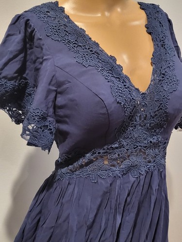 Azazie Blue Embroidered Fit & Flair Maxi Bridesmaid/Special Occasion Dress - Picture 2 of 13