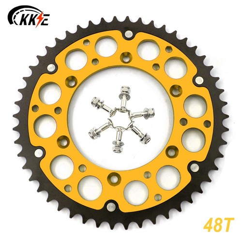 KKE 48T Rear Hybrid Sprocket Fit Suzuki RMZ250 RM125 DRZ400 400E DRZ400S/SM Gold