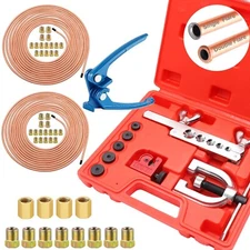 Tnisesm Brake Line Kits with Brake Line Double & Single Flaring Tool Kit + Bl...