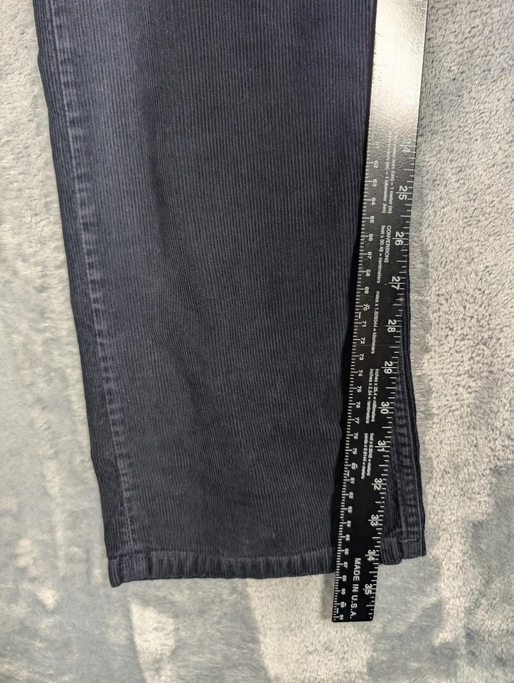 Pantalones de pana cosidos Lacoste X Earnest para hombre 33 azul marino Fulton pierna recta hechos en EE. UU. Foto 4 de 4