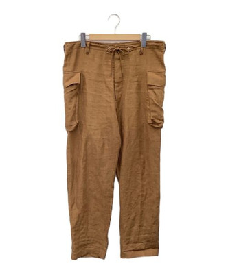 Kaptain Sunshine Cargo Pants Brown Linen Casual Relaxed Fit