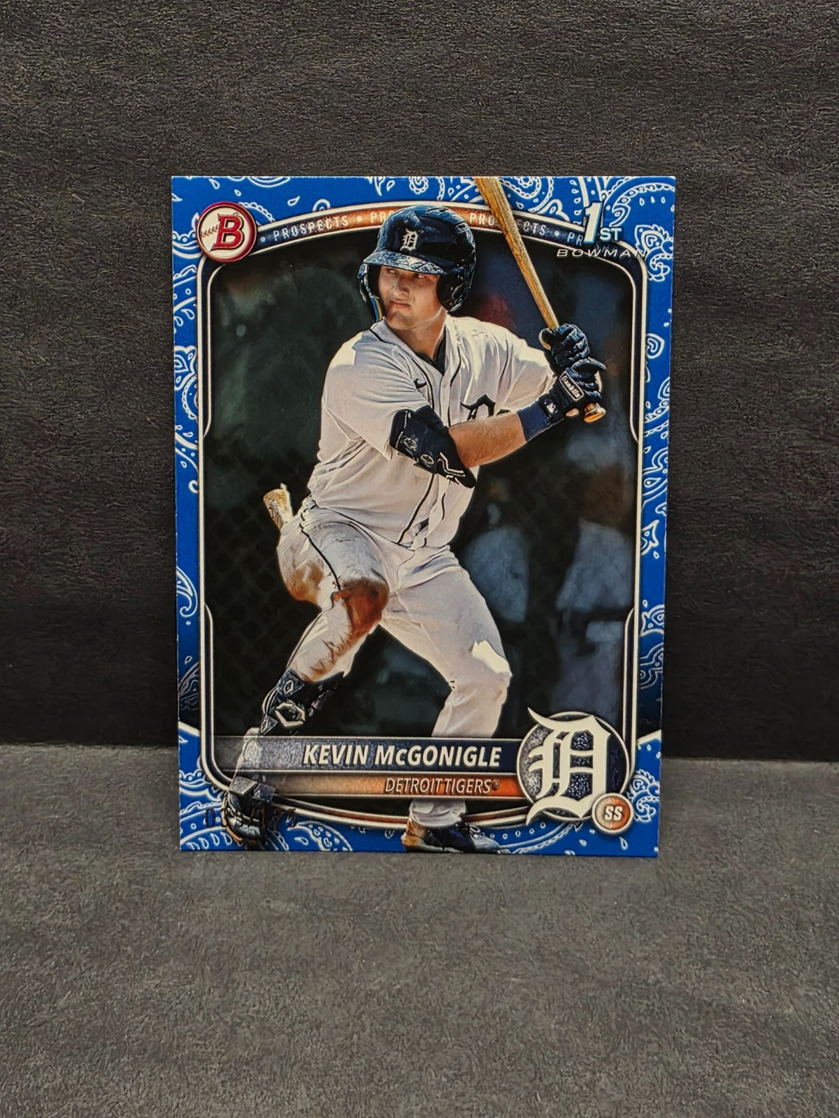 KEVIN MCGONIGLE 2025 Bowman - Prospects Blue Pattern /125 (RC) #BP-79 Tigers