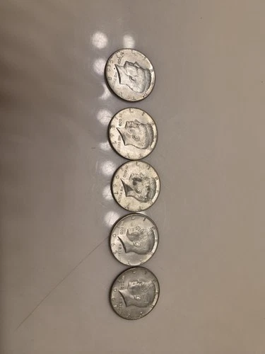 New ListingLot of 5 Kennedy Half Dollars 40% Silver