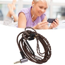 .  Headphone Upgrade Cable 3.5mm/A2DC Plug Earphone Replacement Cord With Mic W F