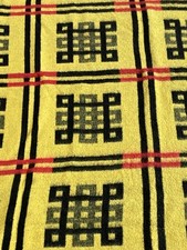 Very Rare Art Deco Harry Hall Regent Street London Wool Blanket 1930s Reversible