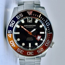 ARAGON Divemaster Automatic 50mm Men s Black ...